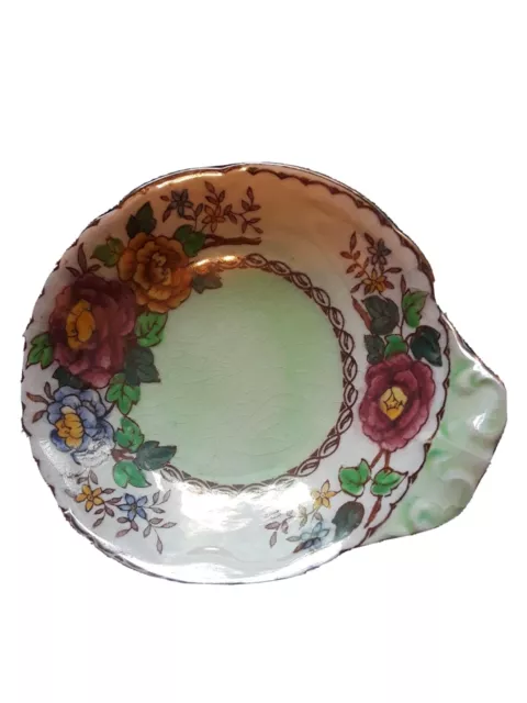 Vintage Maling Pottery Newcastle Peony Rose Art Deco Style Bowl Sweet Dish