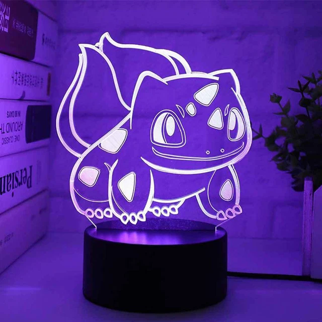 FOR PIKACHU POKEMON 3D LED Night Light 16 Colors Table Lamp For Child