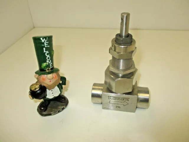 WHITEY SS-12NBF8-G, 316SS Union Bonnet Needle Valve SWAGELOK