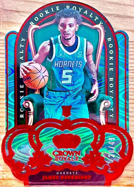 James Bouknight /49 RC 2021/22 Panini Crown Royale ROOKIE ROYALTY RED #9 Hornets