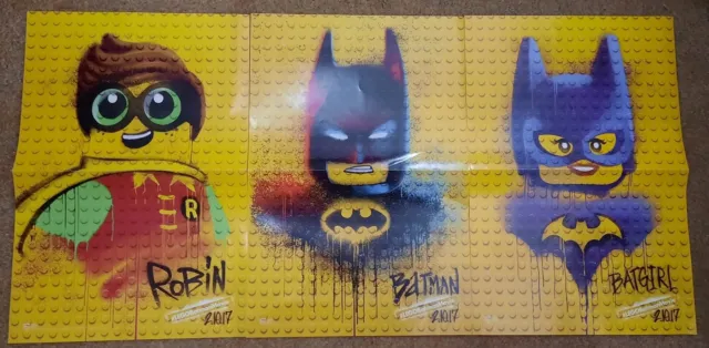 Dc 2017 Lego Batman Movie Poster Set Of 3 Batman Batgirl Robin Factory Folded