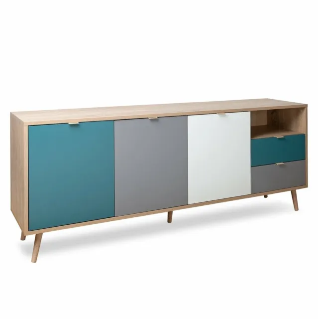 Sideboard CUBA - Sonoma Eiche - tricolor - 180 cm breit Sideboard Kommode TV