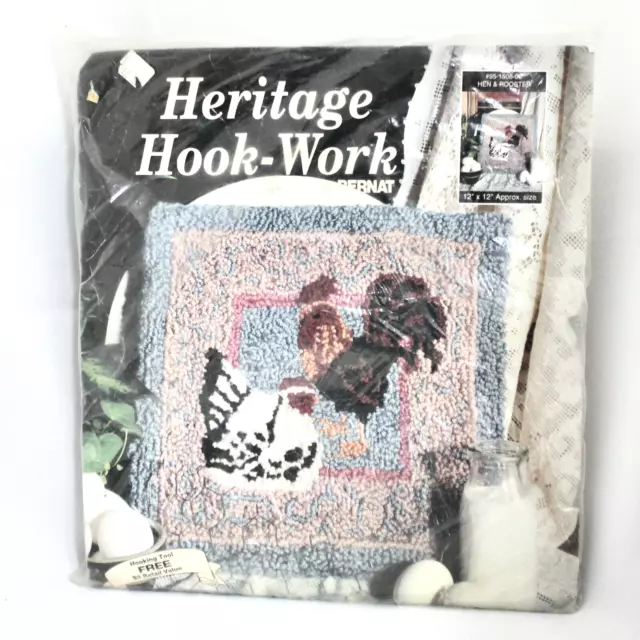 Kit de una puntada de gallina y gallo Bernat HERITAGE HOOK-WORK 12"" MPN 95-1508-00