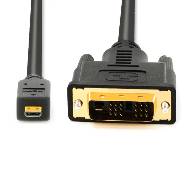 BIGtec 0,2m micro HDMI D auf DVI-D Adapter Kabel Stecker/Stecker Full-HD