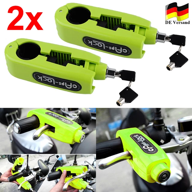 2 x serratura moto scooter serratura leva freno maniglia gas blocco con chiavi DHL
