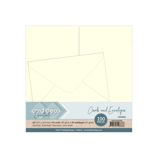 Card Deco Karten & Umschläge - creme - 100 tlg. / A6