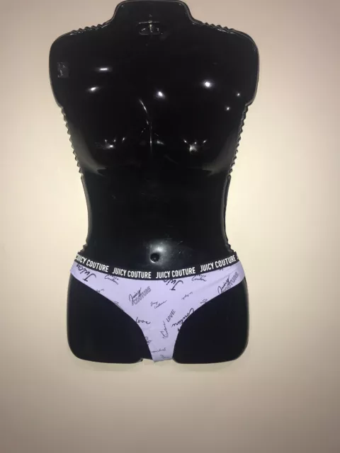 Juicy Couture Green Black Thong Panty Underwear Sissy Knickers Size 7/Large