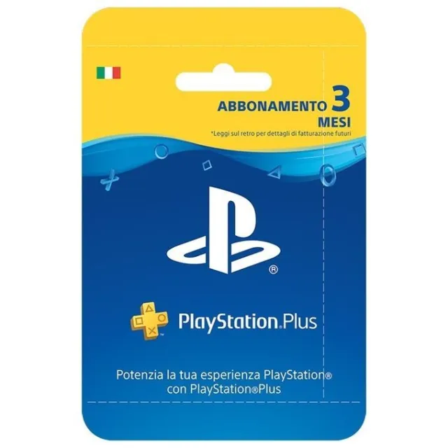 T_0178_266103 372984 Sony PSN PS Plus Hanging Card Abbonamento 3 Mesi PS4 Playst