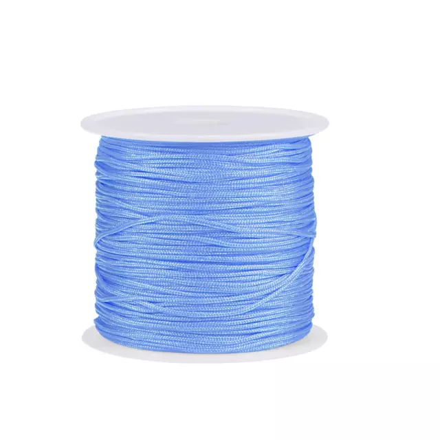 Nylon Cordino Raso Corda Artigianato Filo con Plastica Rocchetto 147ft,Cielo Blu