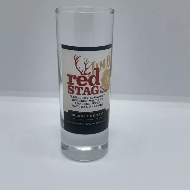 Jim Beam Red Stag Shot Glass Kentucky Straight Bourbon Whiskey Deer