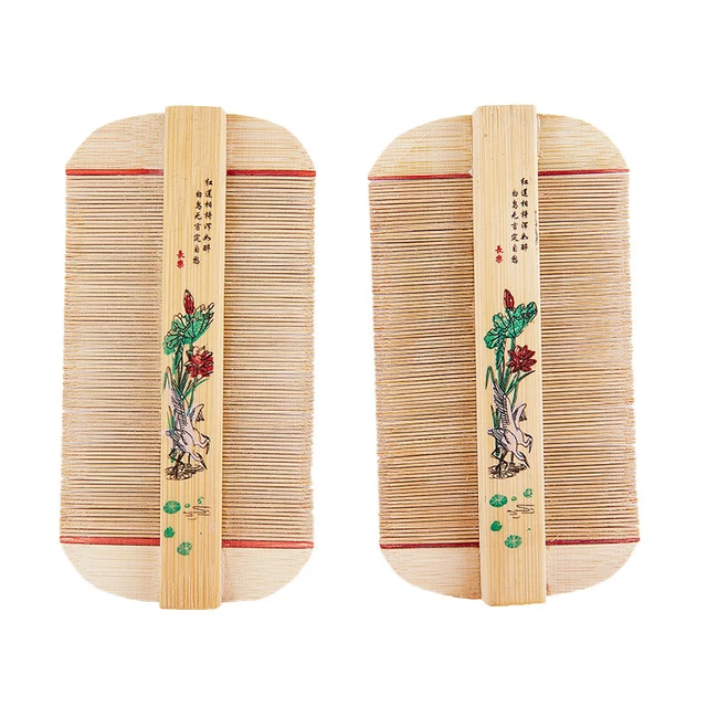 Double Sided Handmade Lice Comb Remove Itching Scraping Head Flea Cootie Comb Wa