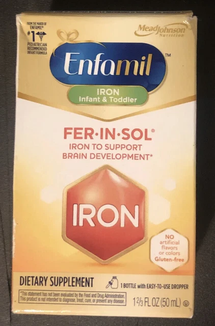 Enfamil Fer-In-Sol Iron Supplement Drops For Infants & Toddlers, 50 Servings