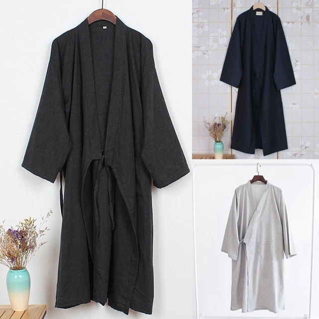 Accappatoio alla moda comodo lounge uomo camicia da notte pigiami baggy