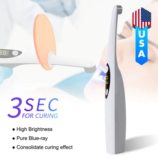 3 Second Wireless Cordless LED Cure Curing Light Lamp 2200mw Dental Cure CE/FDA