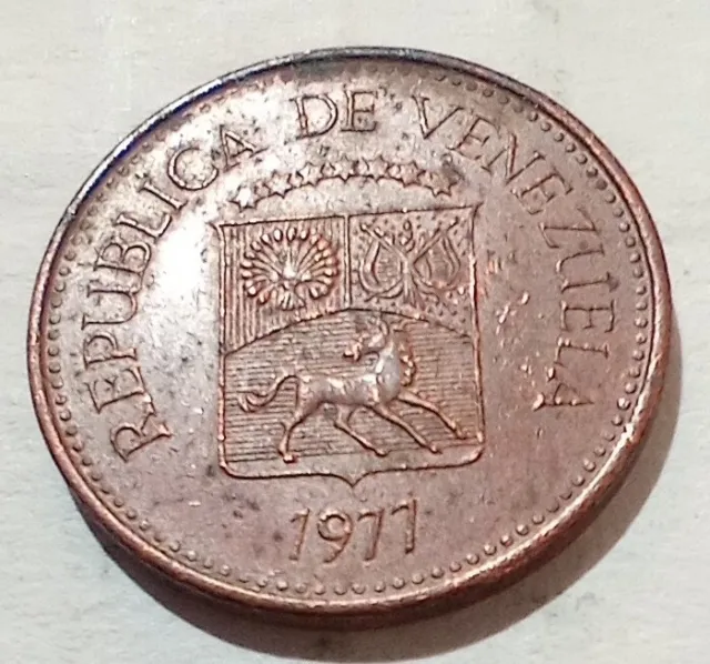 5 Centimos 1977 Venezuela Coin