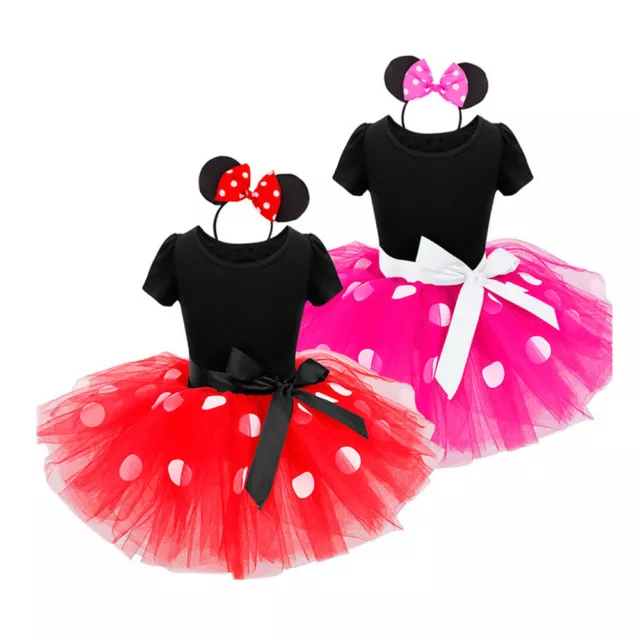 Baby Kids Girls Birthday Party Fancy Dress Up Tutu Dress Costum + Headband UK 3