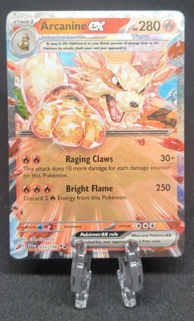 Pokemon TCG Arcanine ex Scarlet & Violet Base Set 032/198 Holo Double Rare NM