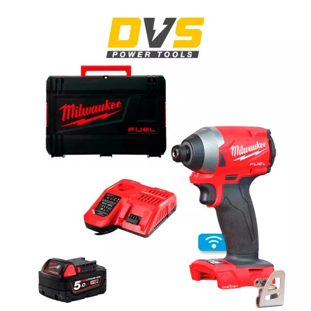 Milwaukee M18ONEID2-501X 18V GEN3 FUEL One Key 1/4" Impact Driver 1x 5Ah Battery