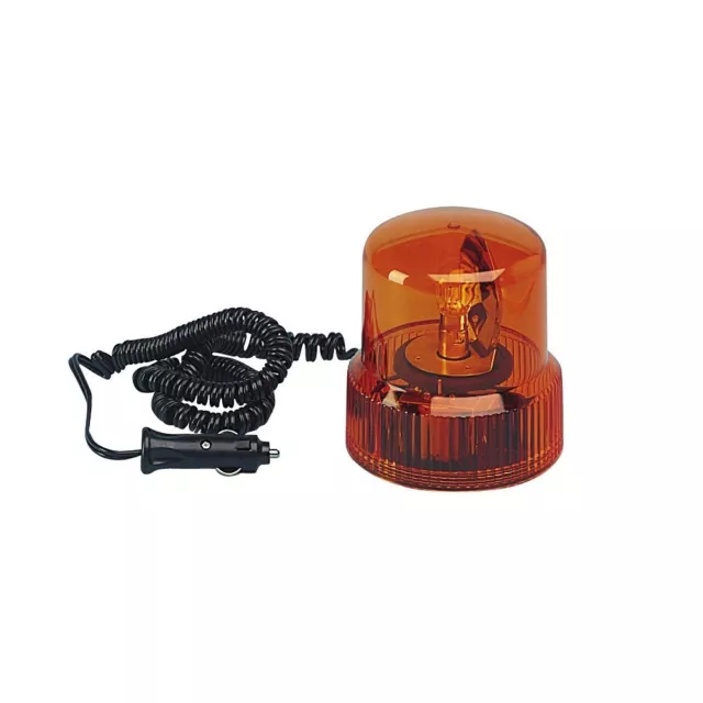 Lampada Rotante Arancio 12V/24 Magnetica E Ventosa