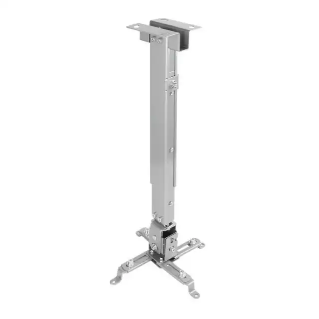 Soporte de Techo para Proyector Inclinable de Hasta 20 Kg 130mm/650mm Plata