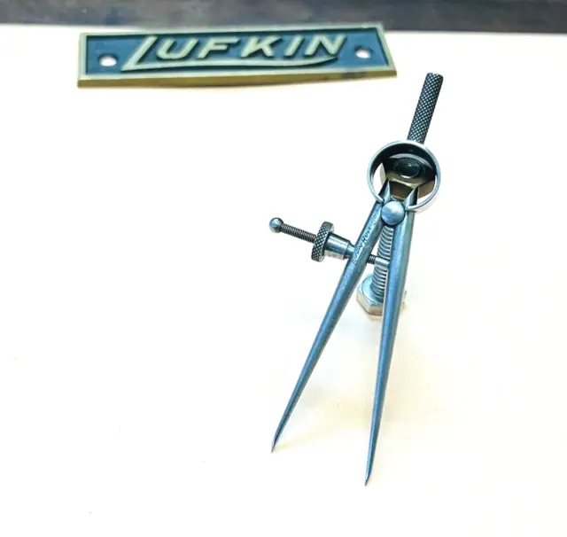 The Lufkin Rule Co. Spring-Type Divider with Round Legs; Mini 2.0” Capacity. USA
