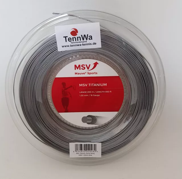 200m (0,30€/lfd. m) MSV Titanium 1,30mm - Highclass-Multifilament Tennissaite