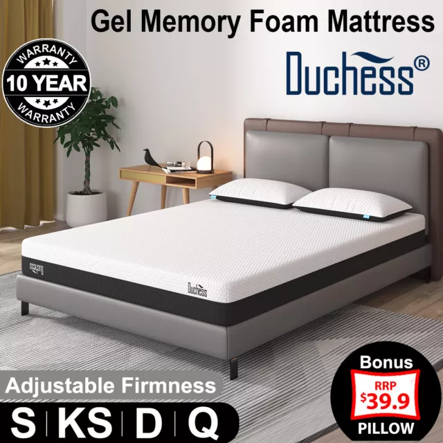 Duchess Mattress Queen Double Single Bed Mattresses Gel Memory Foam No Spring