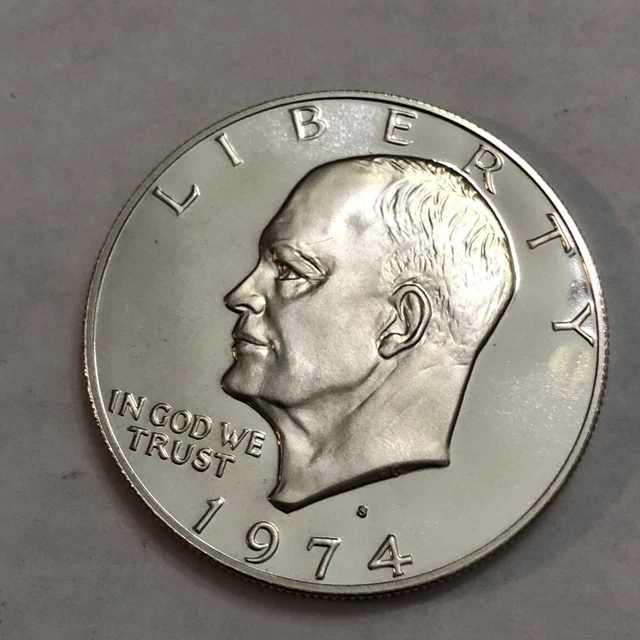 1974-S clad PROOF Eisenhower IKE dollar. (you get exact coin shown) #3