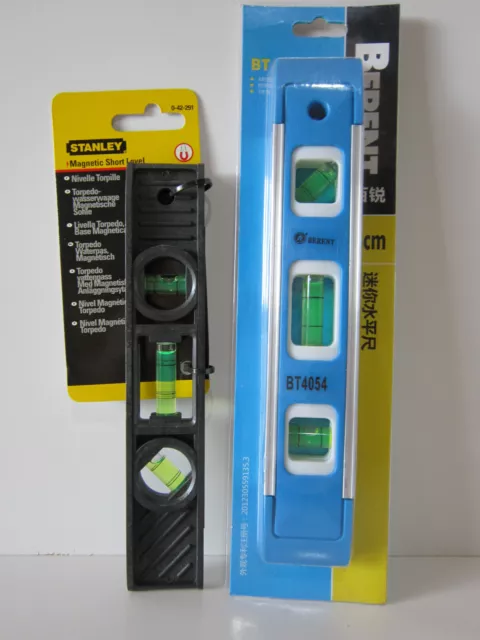 200mm MINI SPIRIT MAGNETIC LEVELS. 3 LEVELLING BUBBLES. POCKET SIZE. LIGHTWEIGHT