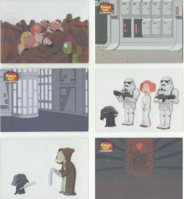 Family Guy Star Wars ANH - Scenes From Space - 6 Chase Card Set - 2008 - NM