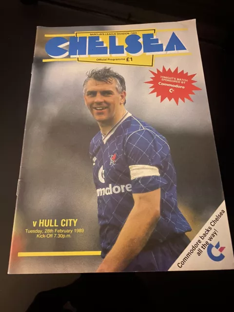 CHELSEA v HULL CITY Division 2 - 1988-1989 Football Programme