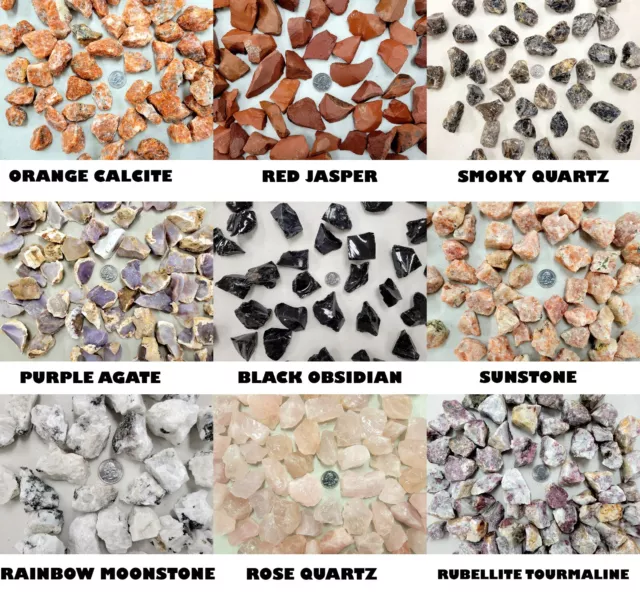 1 Lb Rough Crystals Bulk Wholesale Rocks Minerals For Tumbling & Crystal Healing 3