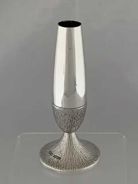 Sterling Silver FLOWER VASE Bud Vase 1970 Birmingham DEAKIN & FRANCIS Small Size