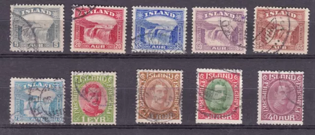 ICELAND ^^^^^1931-32 x10 LLAVES MEJOR USADAS $108.60 @ ga 560ice61