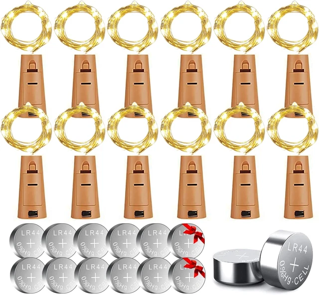 Luci Solari Per Bottiglie Di Vino - 4 Pezzi Con 20 LED, Impermeabili, Per Decorazioni Esterne E Natale - Foto 3