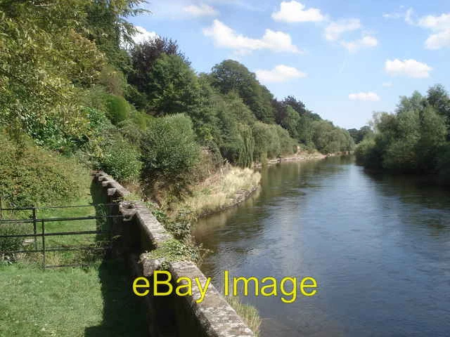 Photo 6x4 River Wye at The Weir Garden Canon Bridge Looking eastwards alo c2007