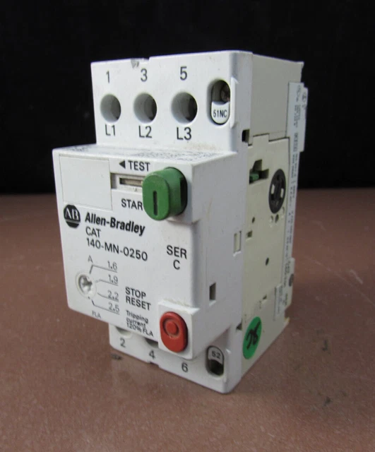 3- Allen Bradley  140-MN-0250 Ser C Manual Starter Motor