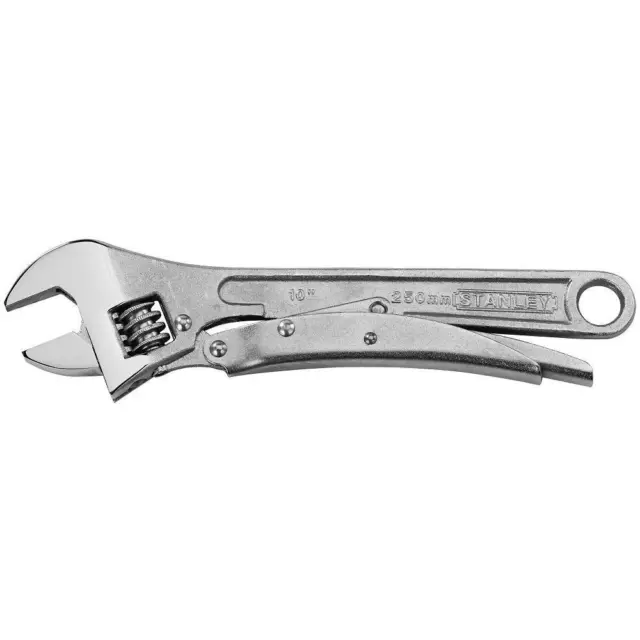 Stanley Locking Adjustable Wrench MaxGrip Anti Slip Mechanism Hand Tool 10 inch