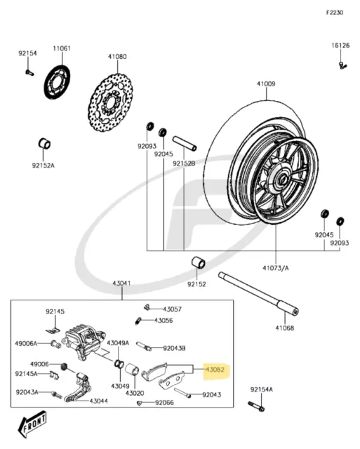 Original Kawasaki Bremsbeläge vorne für J125 & J300 (2104-2016)