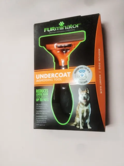 FURminator Undercoat Deshedding Tool, MEDIUM Dog, Short Hair - UPC: 811794929251