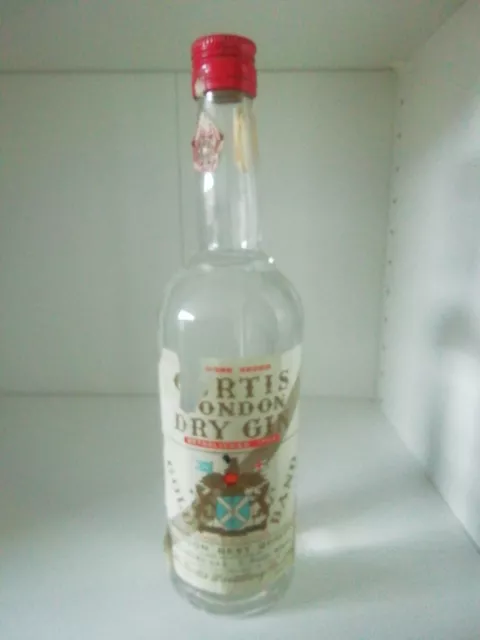 Bouteille GIN  Curtis London Dry Gin des années 1970