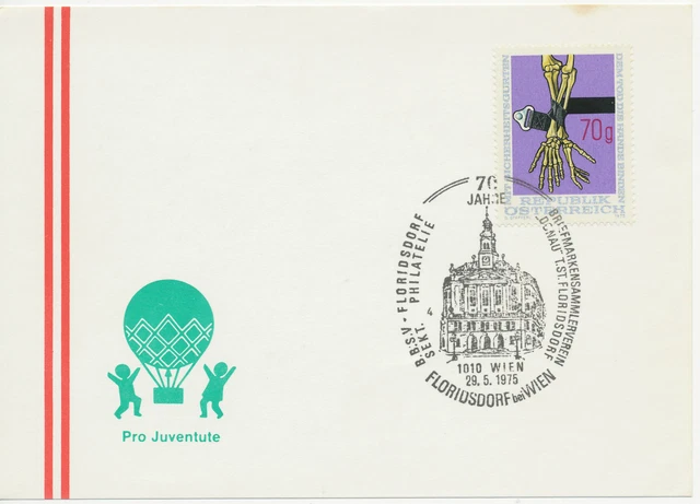 ÖSTERREICH 1010 WIEN 70 Jahre Briefmarkensammlerverein "DONAU" T.ST. FLORIDSDORF
