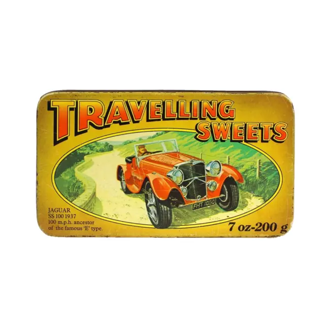 Travelling Sweets Tin Box Collectable - S.S. Mauretania Mallard Train 5x3x2"