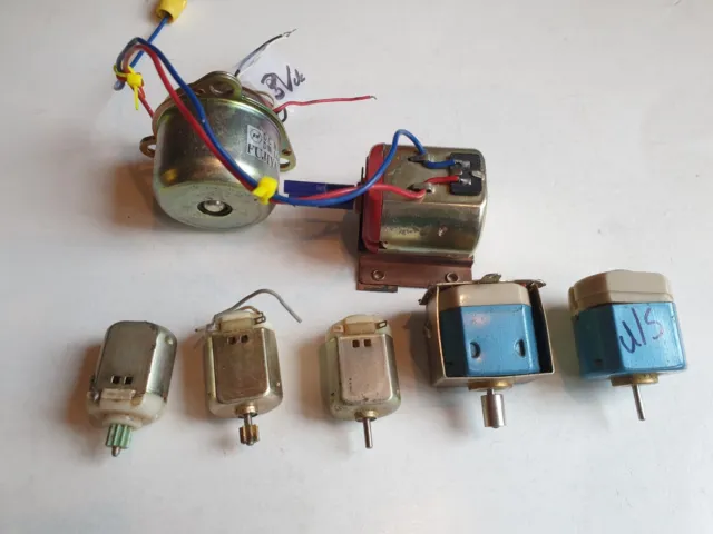 6-off Working Small DC Electric Motors - for Model Boats, Cars, Trains etc