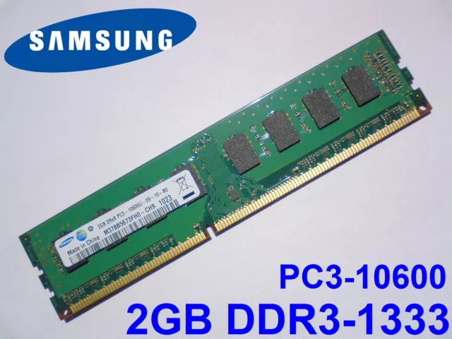 2GB DDR3-1333 PC3-10600 1333MHz SAMSUNG M378B5673FH0-CH9 PC DESKTOP RAM SPEICHER