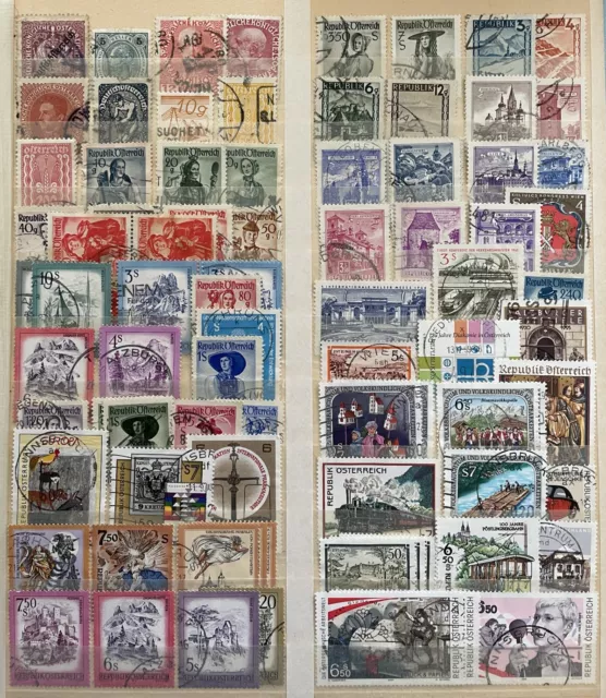 Österreich Lot mit gestempelten Briefmarken  - e011