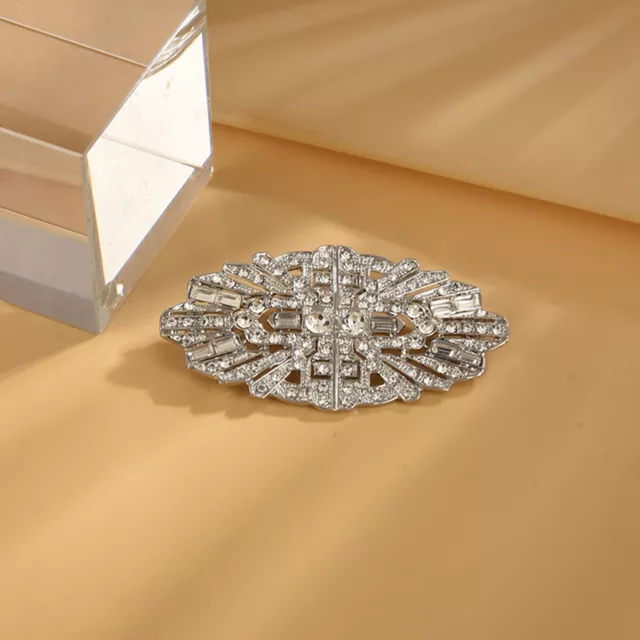 Vie libre. Femme Boucle Vintage Couronne Fleur Broche Pin Clair Strass