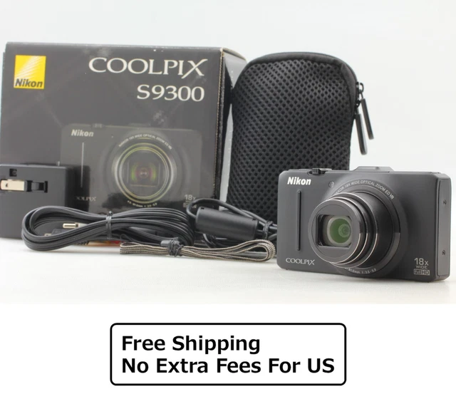 MINT IN BOX w/Case] Nikon Coolpix S9300 Black 16.0MP Digital