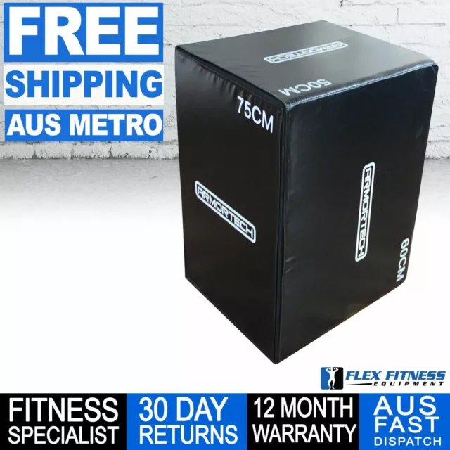 Armortech 3-in-1 Foam Plyo Jump Box Gym Fitness Games Plyometric Fitness