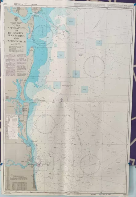 Amirauté 3691 Extérieur Approches Pour Brunswick,Fernandina & Jacksonville Carte